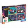 215294 CLEMENTONI PUZZLE 4w1 DC, BATWHEELS SUPERCOLOR