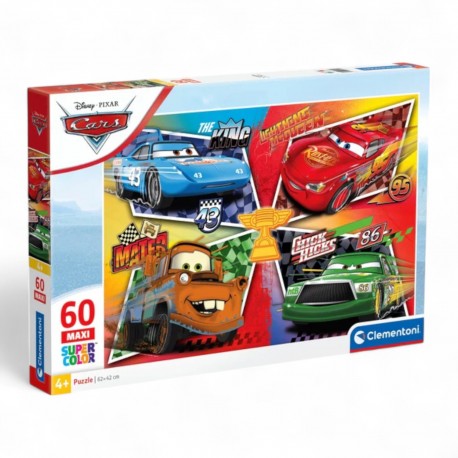 263325 CLEMENTONI PUZZLE 60 el. MAXI CARS SUPERCOLOR
