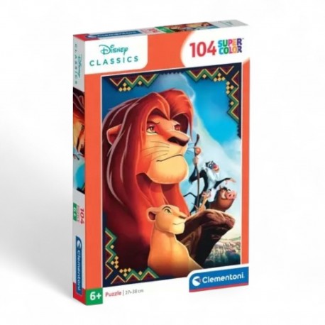 250523 CLEMENTONI PUZZLE 104 el. KRÓL LEW SUPERCOLOR
