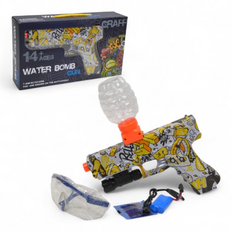 473514 PISTOLET NA KULKI KULKI ŻELOWE BIAŁY W GRAFFITI PEGAZ