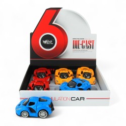 193144 SAMOCHÓD METALOWY SPORTOWY 3 kol. DISPLAY DROMADER