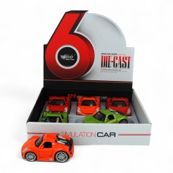 193151 SAMOCHÓD METALOWY SPORTOWY 3 kol. DISPLAY DROMADER