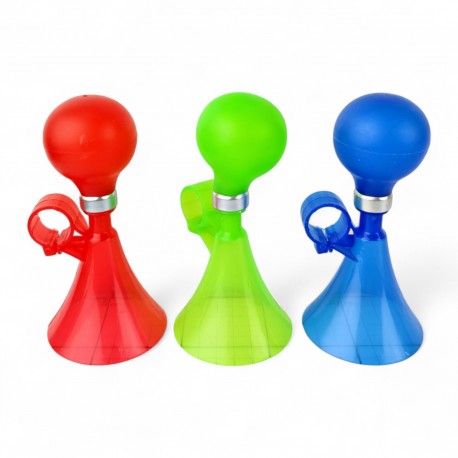 014158 TRĄBKA ROWEROWA PRZEZROCZYSTA 3 kol. DROMADER