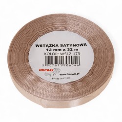 706046 WSTĄŻKA SATYNOWA MIGDAŁOWY 12x32 BREWIS
