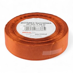 683885 WSTĄŻKA SATYNOWA BRĄZOWY 25x32 BREWIS