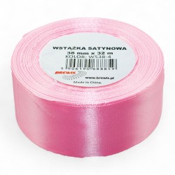 688859 WSTĄŻKA SATYNOWA PUDROWY RÓŻOWY 38x32 BREWIS