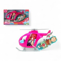 458618 MINI LALKA Z HELIKOPTEREM GAZELO