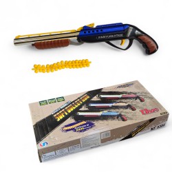011699 PISTOLET STRZELBA DUBELTÓWKA NA KULKI GUMOWE 24 CM