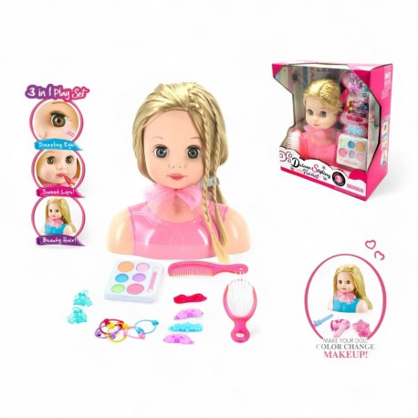 467481 GŁOWA DO CZESANIA STYLIZACJA Z AKCESORIAMI GAZELO