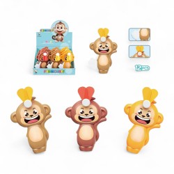 483511 WIATRACZEK WIATRAK RĘCZNY MAŁPKA 3 kol. GAZELO