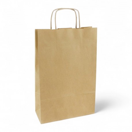 016955 TORBA PAPIEROWA BRĄZOWA 32x24x10 7&7