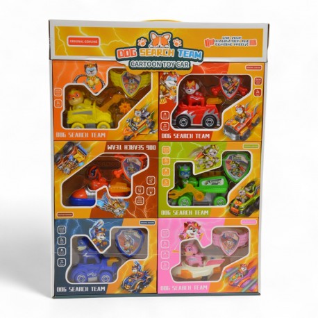 248209 ROBOT PSIA STRAŻ POJAZD W PUDEŁKU 6 WZORÓW CABO-TOYS