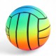800710 PIŁKA GUMOWA SIATKOWA TĘCZOWA 23 CM BEST MS TOYS