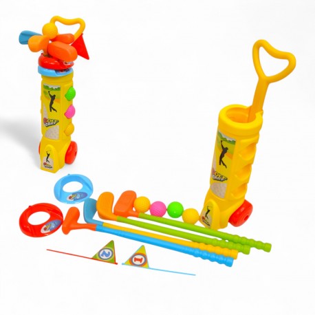 473651 ZESTAW DO GRY W GOLFA 4 KIJE 4 PIŁECZKI + POJEMNIK 50 cm PEGAZ