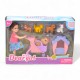 012438 MINI LALKA Z POJAZDEM 3 wzory F.H. TOYS