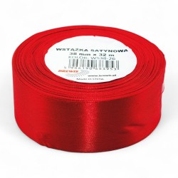 683953 WSTĄŻKA SATYNOWA CZERWONY 38x32 BREWIS