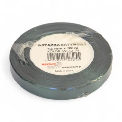 708255 WSTĄŻKA SATYNOWA BUTELKOWA ZIELEŃ 12x32 BREWIS