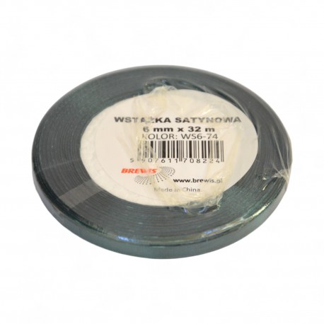 708224 WSTĄŻKA SATYNOWA BUTELKOWA ZIELEŃ 38x32 BREWIS