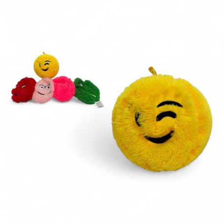 482897 PIŁKA GUMOWA Z FUTERKIEM EMOTKI MIX 15 CM GAZELO