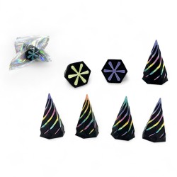 483726 ZABAWKA ANTYSTRESOWA 3D SPIRALA PIRAMIDA MIX KOL. GAZELO