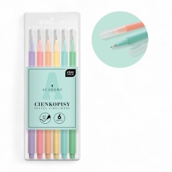 350053 CIENKOPISY PASTELOWE 6 SZT. ACADEMY INTERDRUK