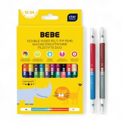 363152 MAZAKI DWUSTRONNE 12 KOLORÓW BEBE KIDS INTERDRUK