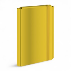 370525 TECZKA Z GUMKĄ A4+ TWARDA OPRAWA ŻÓŁTY INTERDRUK