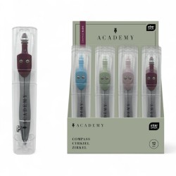 367747 CYRKIEL W ETUI MIX KOLORÓW ACADEMY INTERDRUK