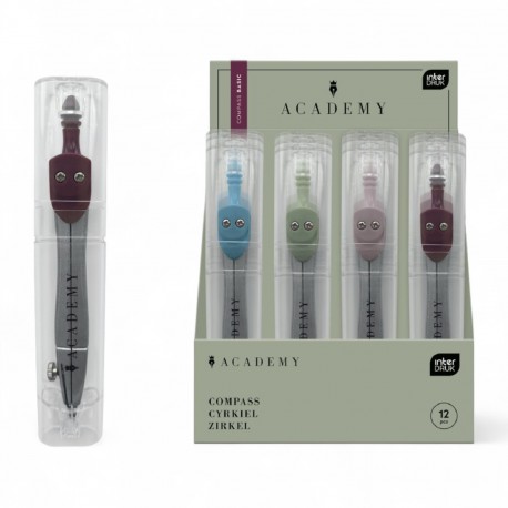 367747 CYRKIEL W ETUI MIX KOLORÓW ACADEMY INTERDRUK