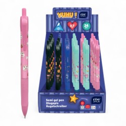 365446 DŁUGOPIS AUTOMATYCZNY NIEBIESKI Z GRYPSEM YUHU 4 KOLORY INTERDRUK