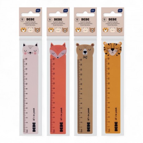 345998 LINIJKA PLASTIKOWA 15 cm BEB FRIENDS INTERDRUK