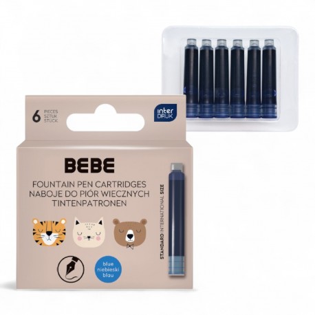 365095 NABOJE DO PIÓRA WIECZNEGO 6 szt. BEBE FRIENDS INTERDRUK