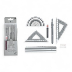 367631 ZESTAW GEOMETRYCZNY ACADEMY 7 el. W ETUI INTERDRUK