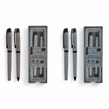 362612 PIÓRO WIECZNE + DŁUGOPIS ACADEMY 2 wz. INTERDRUK