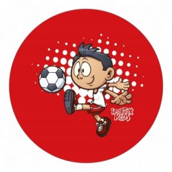 133787 PIŁKA GUMOWA CZERWONA PIŁKARZ 23 CM ARTYK