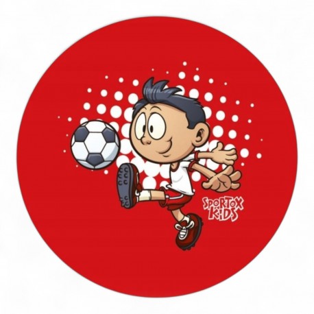 133787 PIŁKA GUMOWA CZERWONA PIŁKARZ 23 CM ARTYK