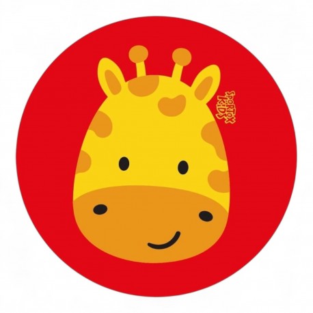133657 PIŁKA GUMOWA CZERWONA ŻYRAFA 23 CM ARTYK