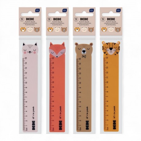 363992 LINIJKA PLASTIKOWA 15 cm BEBE FRIENDS INTERDRUK