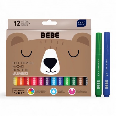 363145 MAZAKI JUMBO 12 KOLORÓW BEBE FRIENDS INTERDRUK