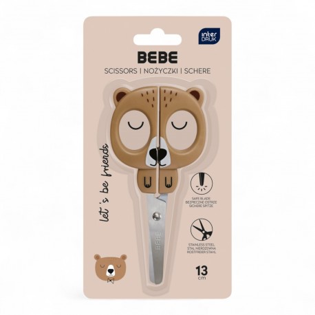 368324 NOŻYCZKI SZKOLNE 13 cm BEBE FRIANDS INTERDRUK