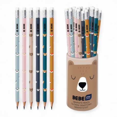 364081 OŁÓWEK HB BEBE FRIENDS 6 wz. INTERDRUK