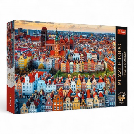 10856 TREFL PUZZLE 1000 el. WIDOK NA GDAŃSK, PHOTO ODYSSEY, PREMIUM PLUS QUALITY