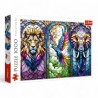 10957 TREFL PUZZLE 1000 el. WITRAŻ, ZWIERZĘTA
