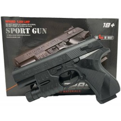 791544 PISTOLET NA KULKI CZARNY Z LASEREM CABO-TOYS