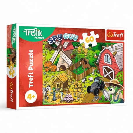 17402 TREFL PUZZLE 60 el TREFLIKI NA FARMIE