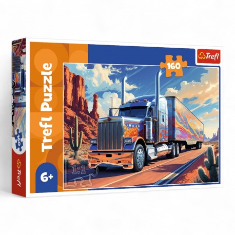 15413 TREFL PUZZLE 160 EL. CIĘŻARÓWKA W TRASIE