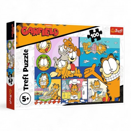 16521 TREFL PUZZLE 100 el LENIWY GARFIELD