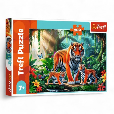 13330 TREFL PUZZLE 200 el. TYGRYSIE ZWYCZAJE