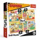 34673 TREFL PUZZLE 4w1 GARFIELD KOCHA LAZANIE
