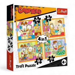 34673 TREFL PUZZLE 4w1 GARFIELD KOCHA LAZANIE
